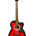 Moujos CS100 41 inches semi acoustic guitar red color