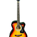 Moujos CS100 41 inches semi acoustic guitar Sunburst color