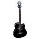 Zoron PS40 Acoustic Guitar black color with dual truss rod and die cast keys.